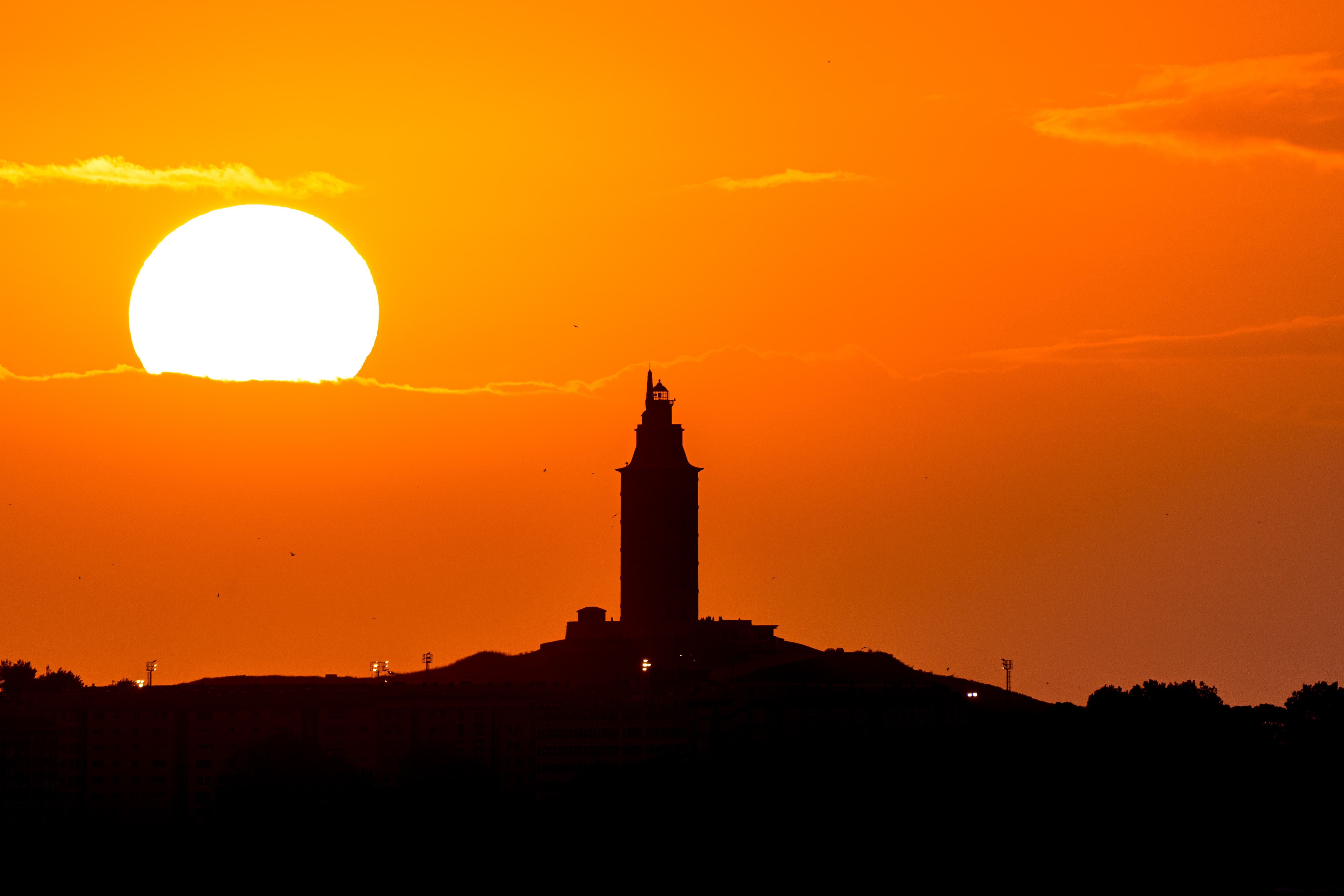 Torre de Hércules al atardecer